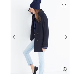 Madewell navy sweater coat